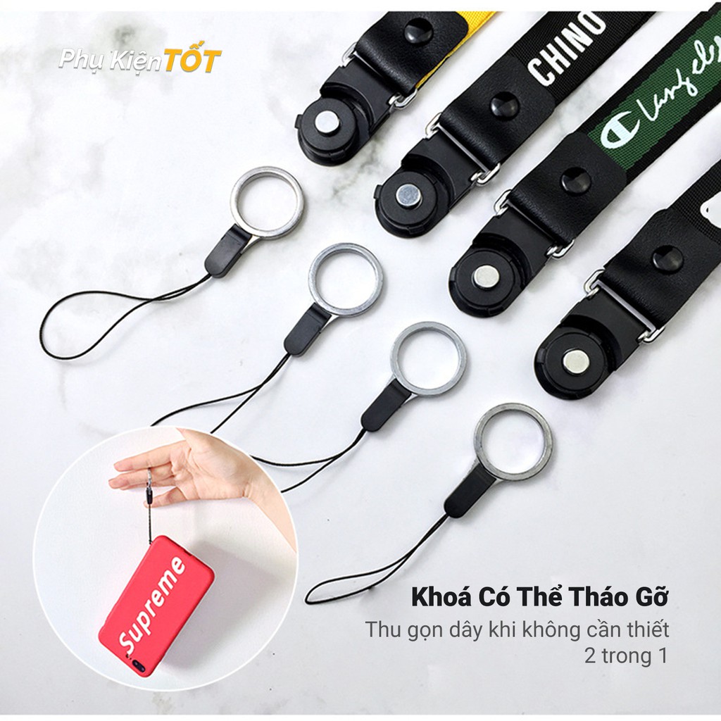 [Combo 2 Dây] Dây Đeo Treo Điện Thoại, Thẻ ID, Thẻ Học Sinh, Chìa Khoá Thời Trang Chống Thất Lạc Strap Vải (Ngẫu Nhiên)