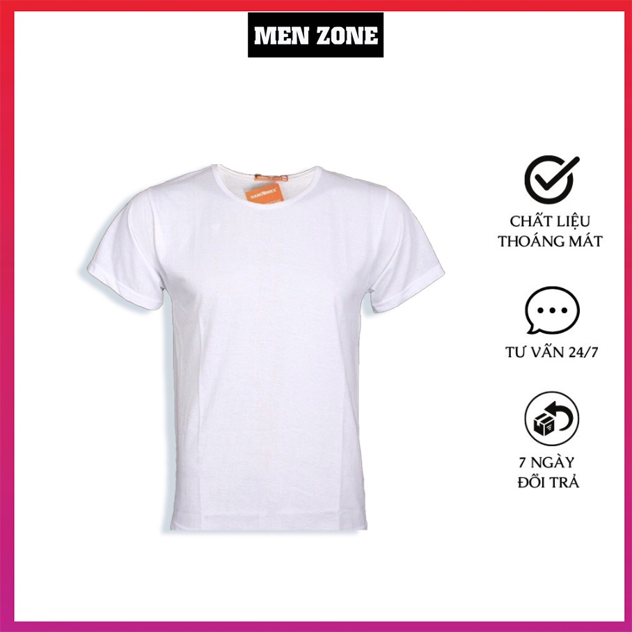 Áo Thun Lót Nam Trắng Cổ Tròn, Áo Phông Nam Dáng Rộng Cotton Cộc Tay Dệt Kim Đông Xuân [ADK]