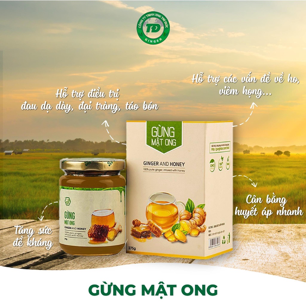 Gừng Mật Ong Trí Đức Ginger hũ 275g