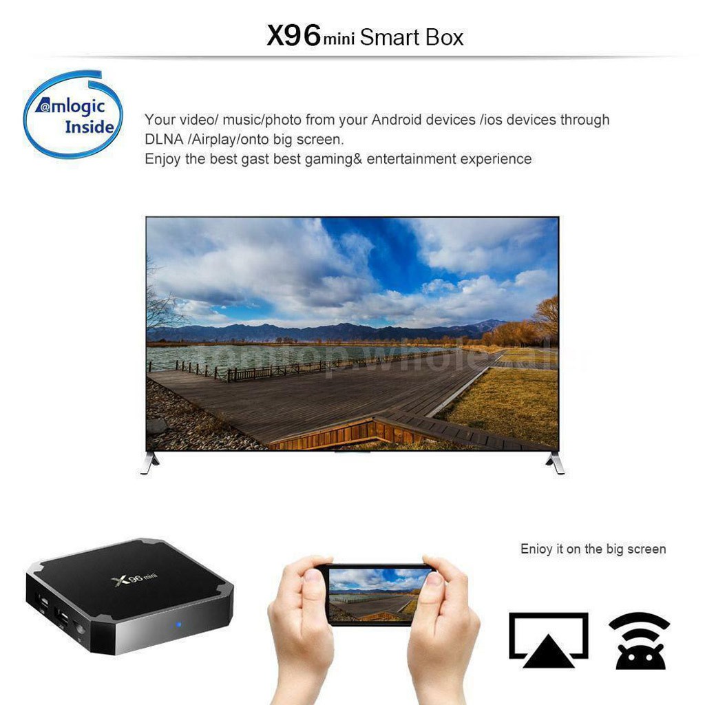 Tv Box Thông Minh X96 Mini Quad Core 1gb + 8gb Android 7.1 Tv Box Smart Hd Media Player Wifi