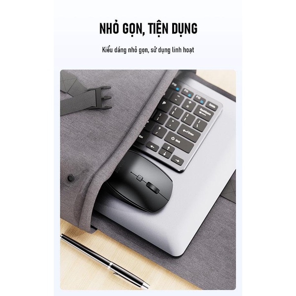 Chuột không dây kiểu dáng văn phòng ROBOT M205 Đen