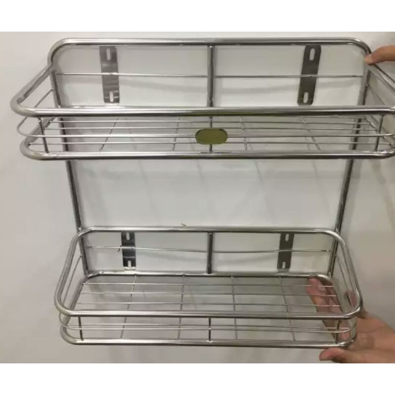 Kệ treo gia vị, phòng tắm 2 tầng inox