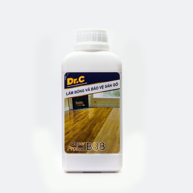 Dung Dịch Phủ Bóng Tạo Lớp Bảo Vệ Sàn, Chống Trơn Trượt Sàn Gỗ Dr.C Chai 1 lít  - B88 - 02
