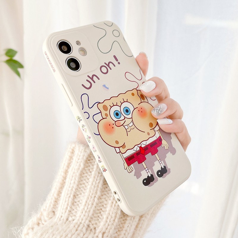 Ốp lưng iphone Spogebob cạnh vuông in hình viền 6/6plus/6s/6splus/7/7plus/8/8plus/x/xr/xs/11/12/13/pro/max/plus/promax