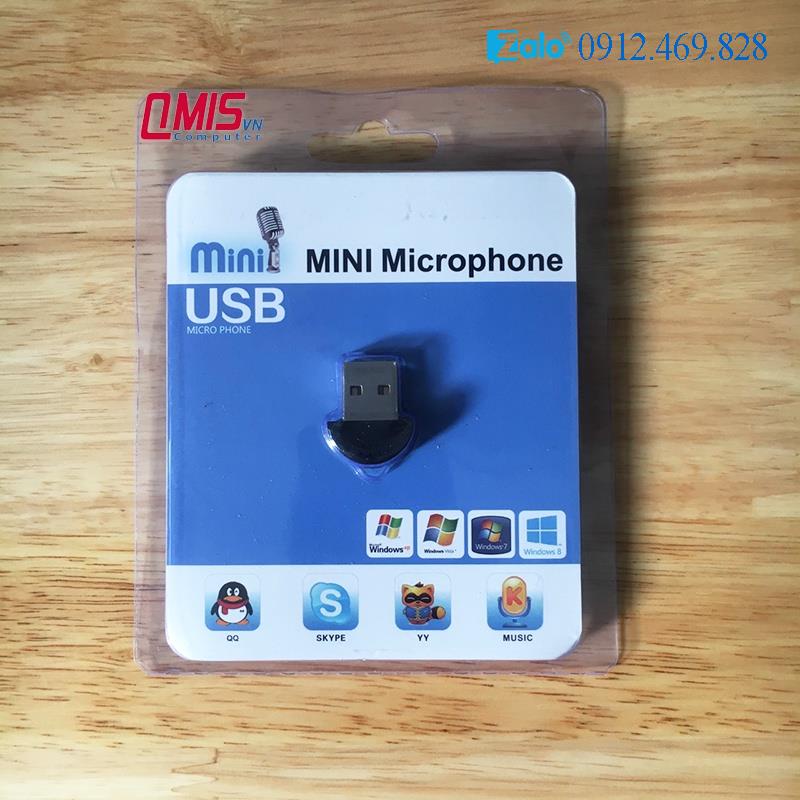Míc USB - Thiết bị ghi âm, thu âm thanh, mic ghi âm thanh cho laptop PC - USB plug & play - USB mini Microphone