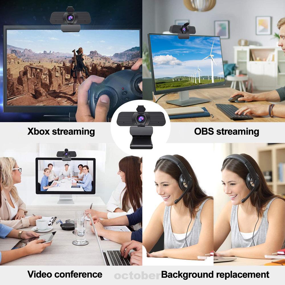 Webcam giảm tiếng ồn tích hợp mic 2K HD USB | BigBuy360 - bigbuy360.vn