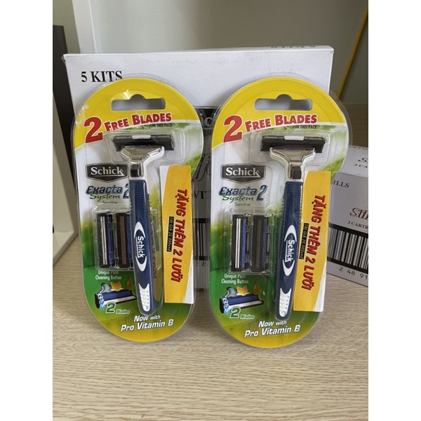 Dao Cạo Thay Lưỡi Schick Execta 2 System Vỉ 1 Cây Và 2 Đầu Cạo - Hàng chính hãng DKSH Việt Nam