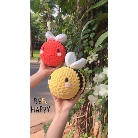 Ong Bông Béo Nhiều Màu Sắc Len Móc Thủ Công || Monua.stuff