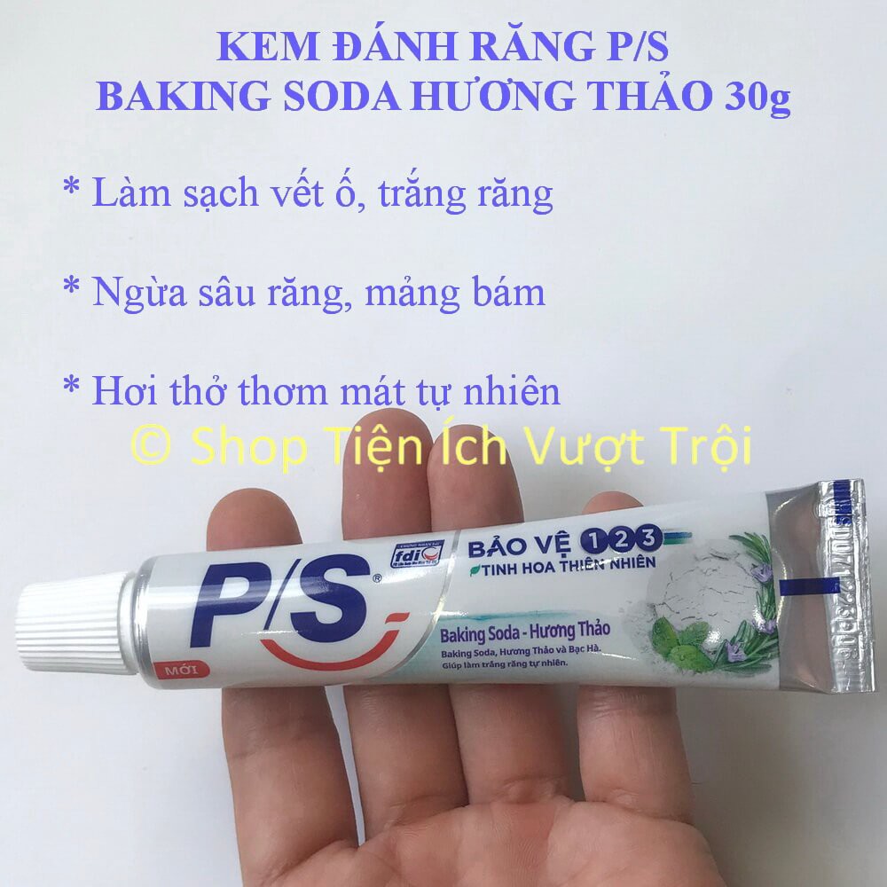 Kem đánh răng tinh hoa thiên nhiên P/S hấp thụ mùi, làm sạch các vết ố, thơm mát tự nhiên, kháng khuẩn-Tiện Ích Vượt Tr