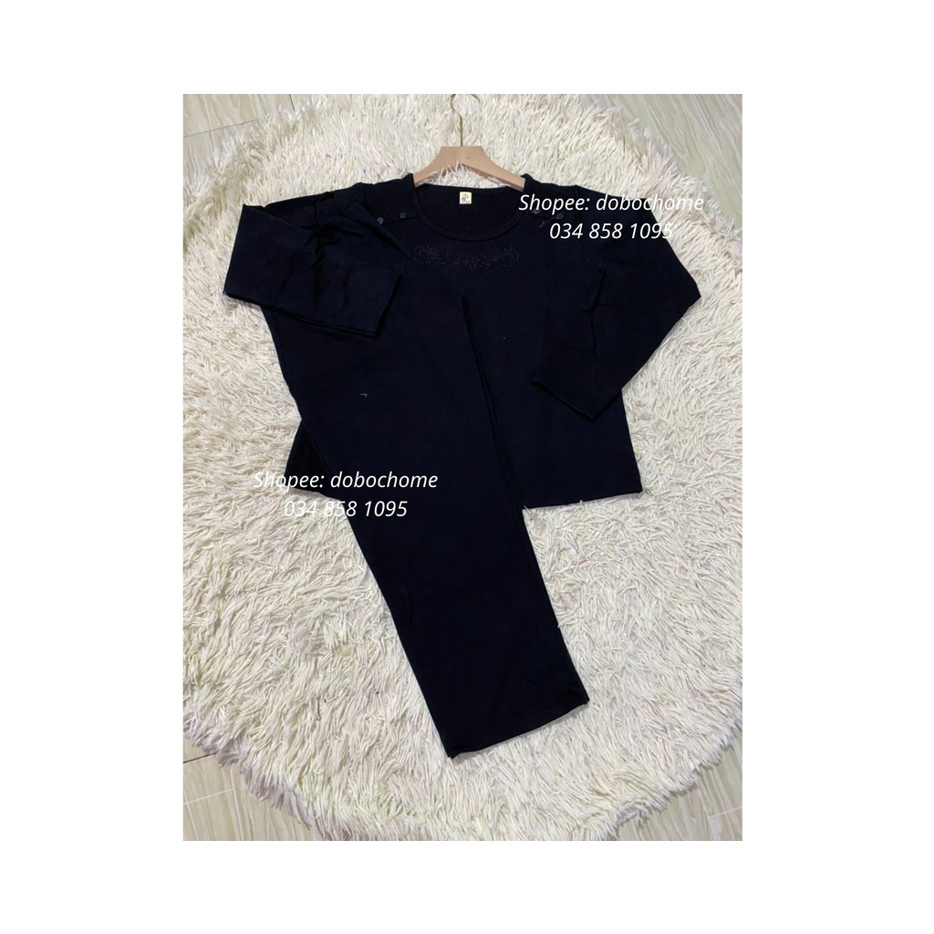 Đồ Bộ Thu Đông Trung Niên Quần Áo Dài Tay Quần Áo Người Già Cho Mẹ Cho Bà