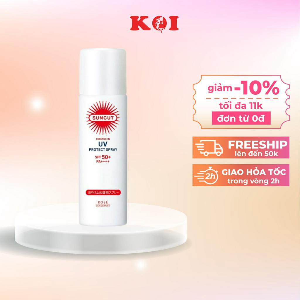 Xịt chống nắng Kosé Cosmeport Suncut UV Protect Spray bảo vệ da SPF 50+PA++++ 60g Nhật Bản