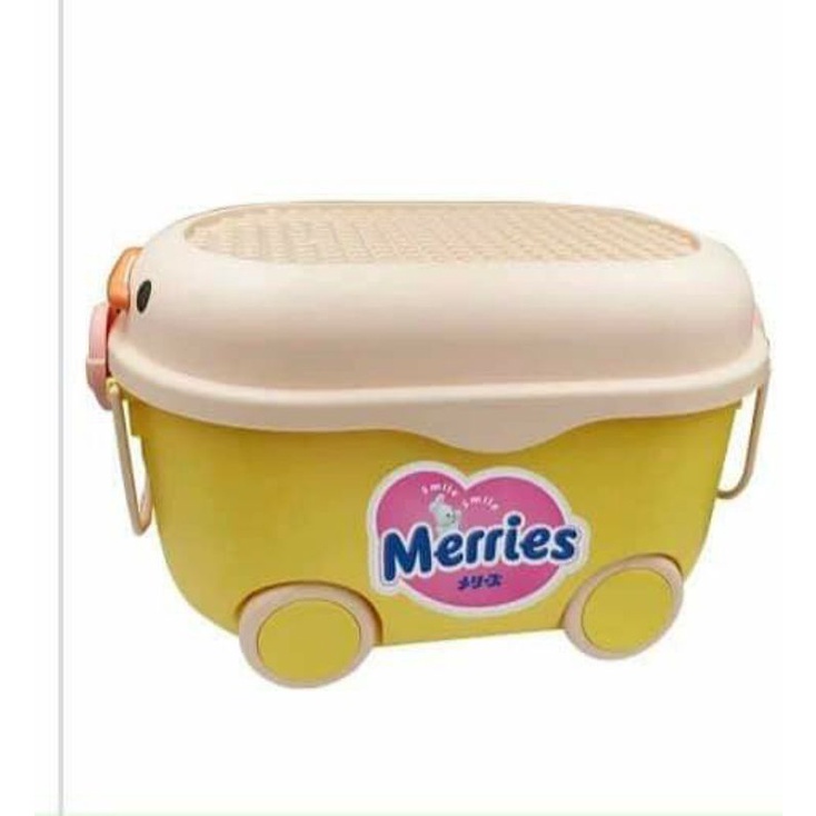 Hộp đựng đồ chơi đa năng có bánh xe Merries