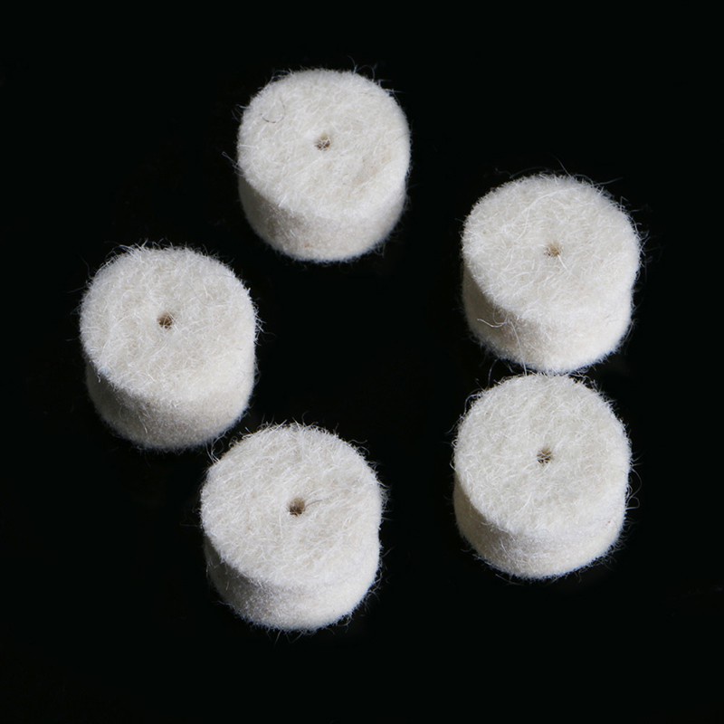 Set 100 Đĩa Len Đánh Bóng 13mm + 2 Trục Cho Máy Mài