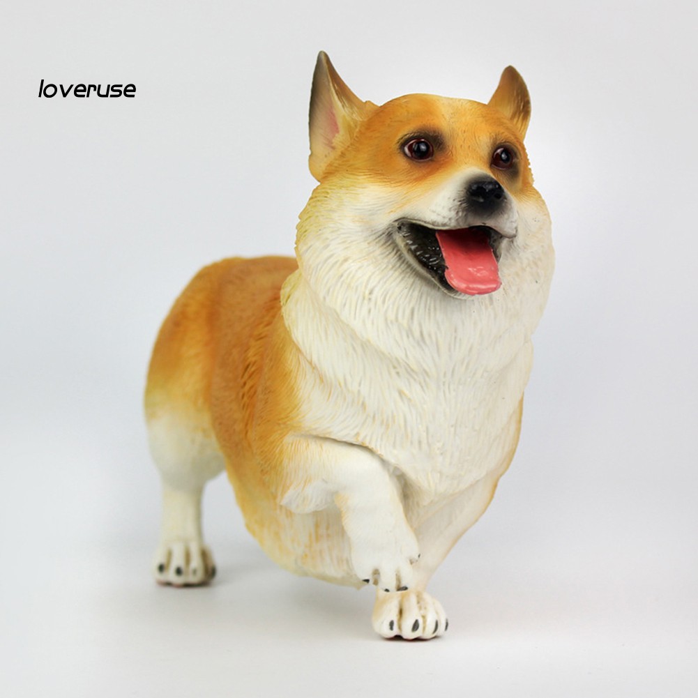 Mô Hình Chú Chó Corgi Bằng Pvc Trang Trí