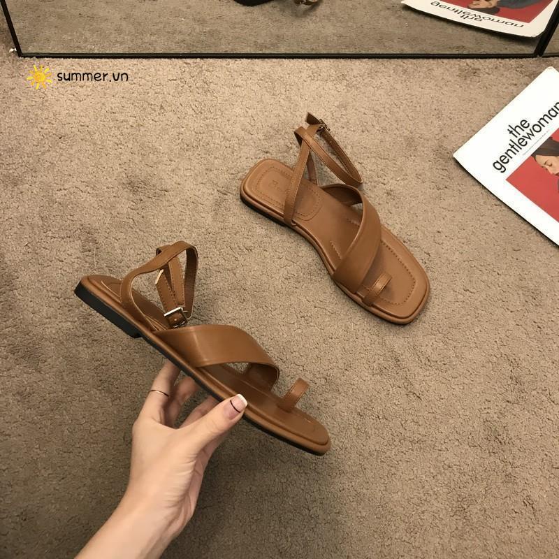 Giày Sandal Đế Mềm Quai Chéo Phong Cách Hàn Quốc Dành Cho Nữ