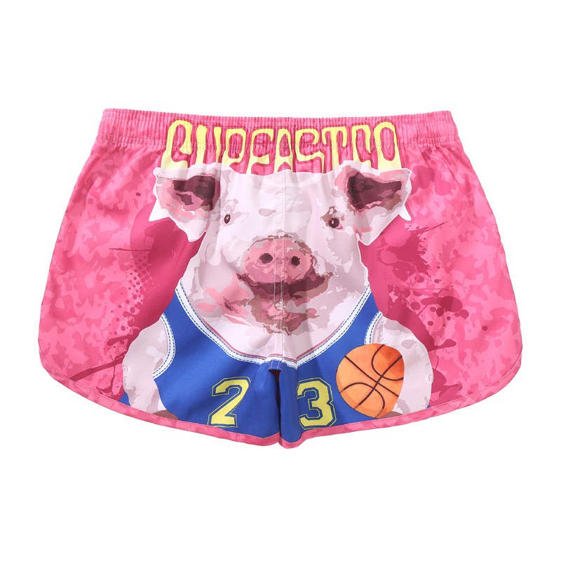 Quần Đi Biển Đôi - Quần Đùi Đôi - Thời Trang Đôi Mùa Hè - Quần Short Cặp Đôi SQ220 Pink Piggy