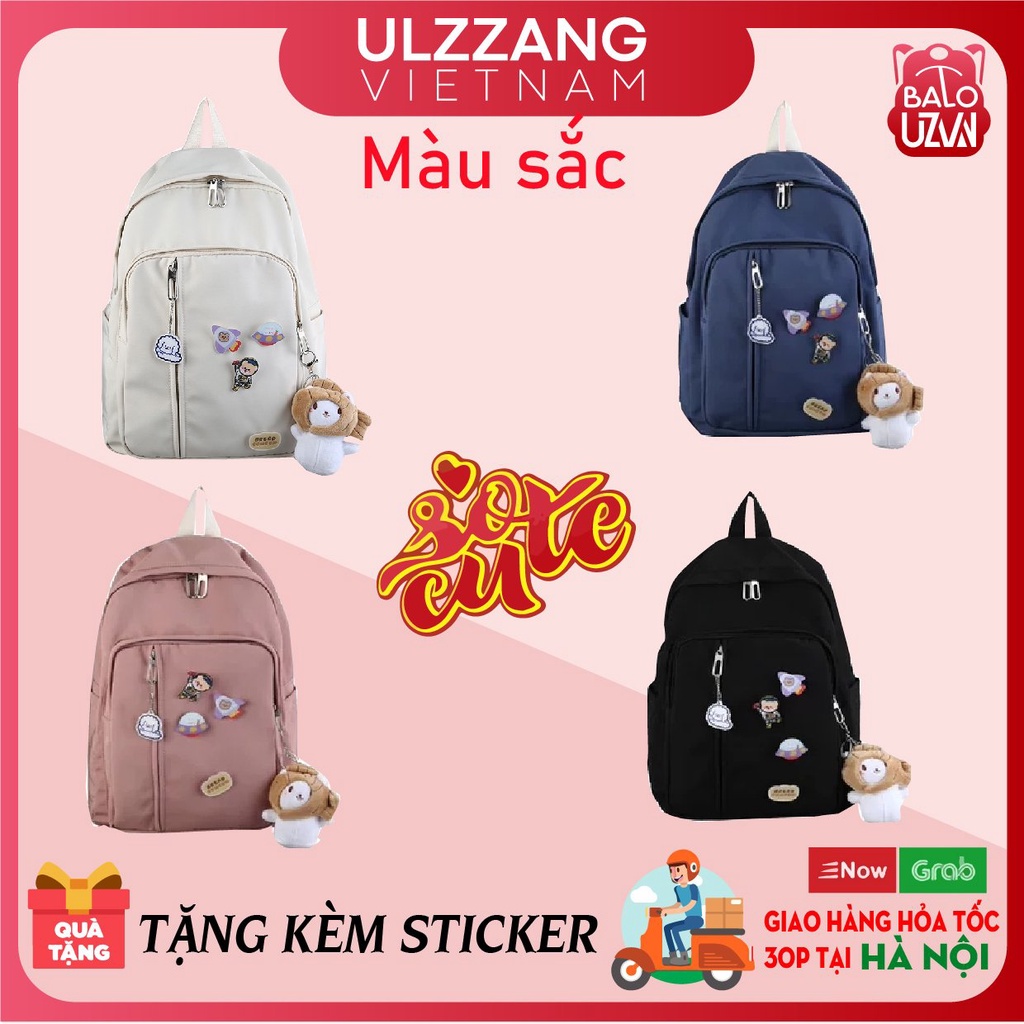 Balo nữ đi học thời trang Ulzzang Hàn Quốc, cặp sách đẹp hàng cao cấp dễ thương, túi xách học sinh chống nước