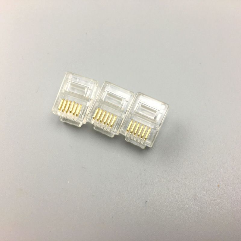 Hạt điện thoại RJ12 , đầu bấm dây điện thoại 6 chân RJ12