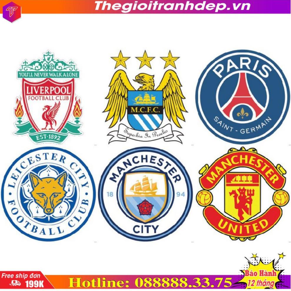 Decal logo đội bóng, logo câu lạc bộ bóng đá, manchester, chelsea. arsenal, bayern.. tem dán sườn xe ô tô đẹp