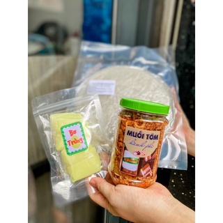 Combo Bánh Tráng Muối Tôm Hành Phi - TẶNG BƠ