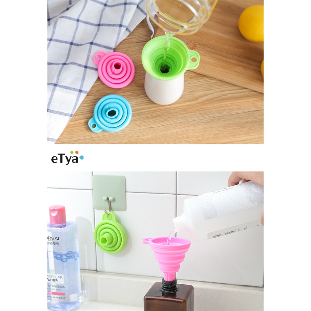 Phễu Silicone Mini Có Thể Gấp Gọn Tiện Dụng Dùng Trong Nhà Bếp