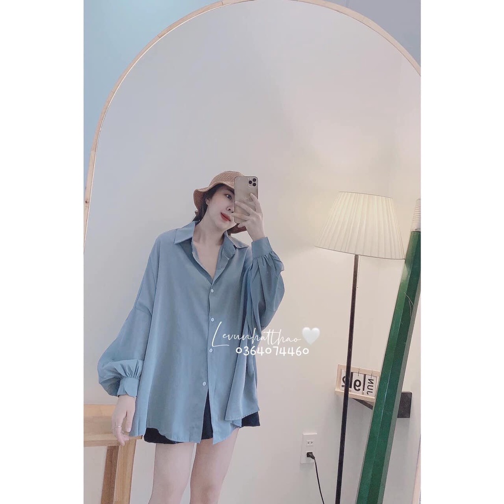 Sơ Mi đũi tay bồng dáng kiểu