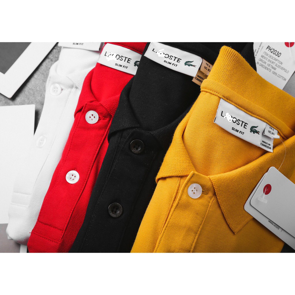 Áo phông có cổ xuất dư 4 màu: đen, trắng, đỏ, vàng - Form Âu (tham khảo bảng size phần mô tả) | BigBuy360 - bigbuy360.vn