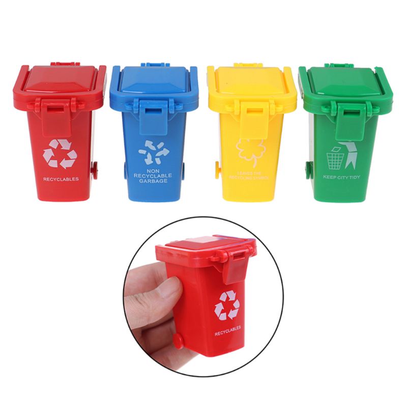 Set 4 Thùng Rác Mini Huấn Luyện Trí Thông Minh Cho Vẹt