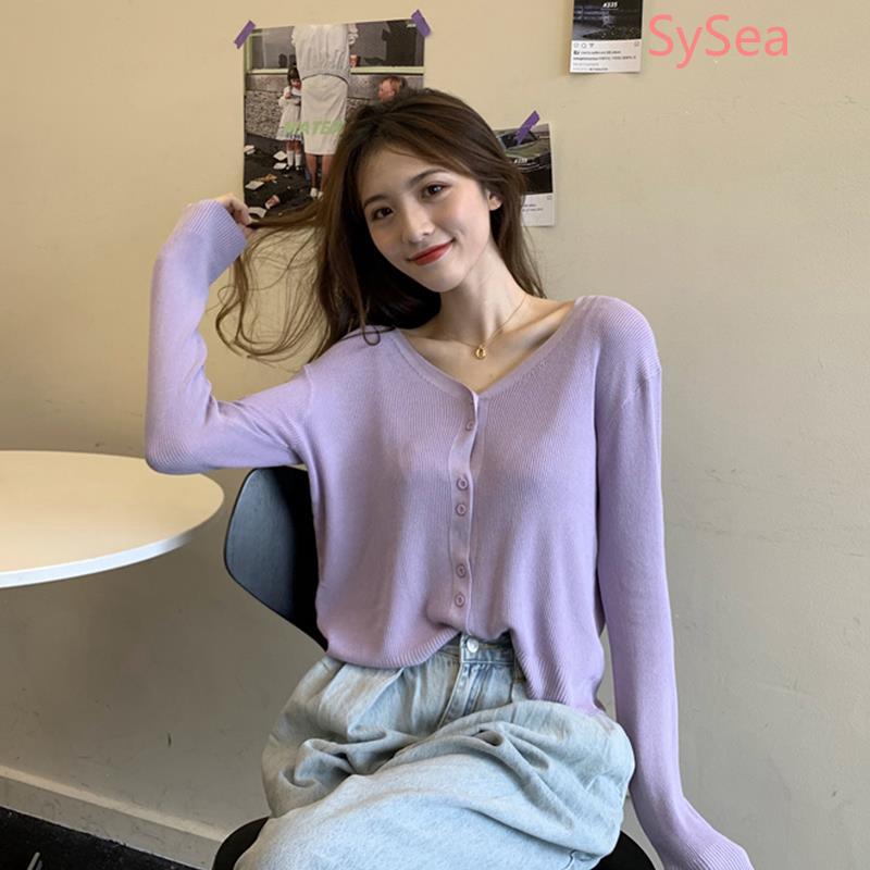 Áo Khoác Che Nắng Tay Dài Cổ Chữ V Thời Trang Mùa Hè Cho Phái Nữ