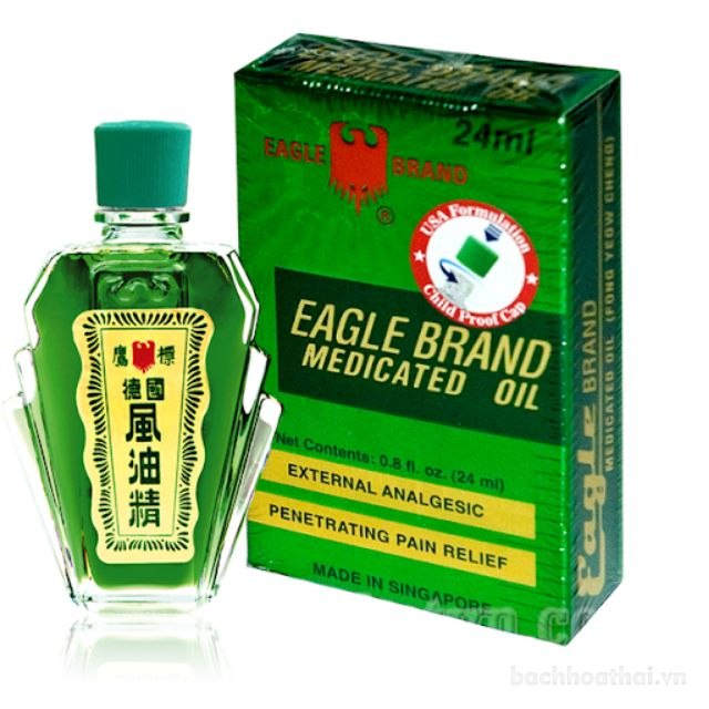 Dầu gió xanh Mỹ hiệu con ó Eagle Brand Medicated Oil