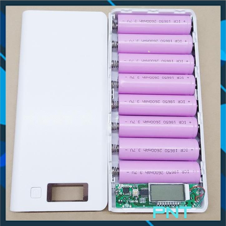 Mạch sạc dự phòng 2A xịn BQ-U8V2.0+Vỏ nhựa 8 cell +lò xo đã hàn về chỉ việc dùng (Chưa pin) mach sac pin 18650