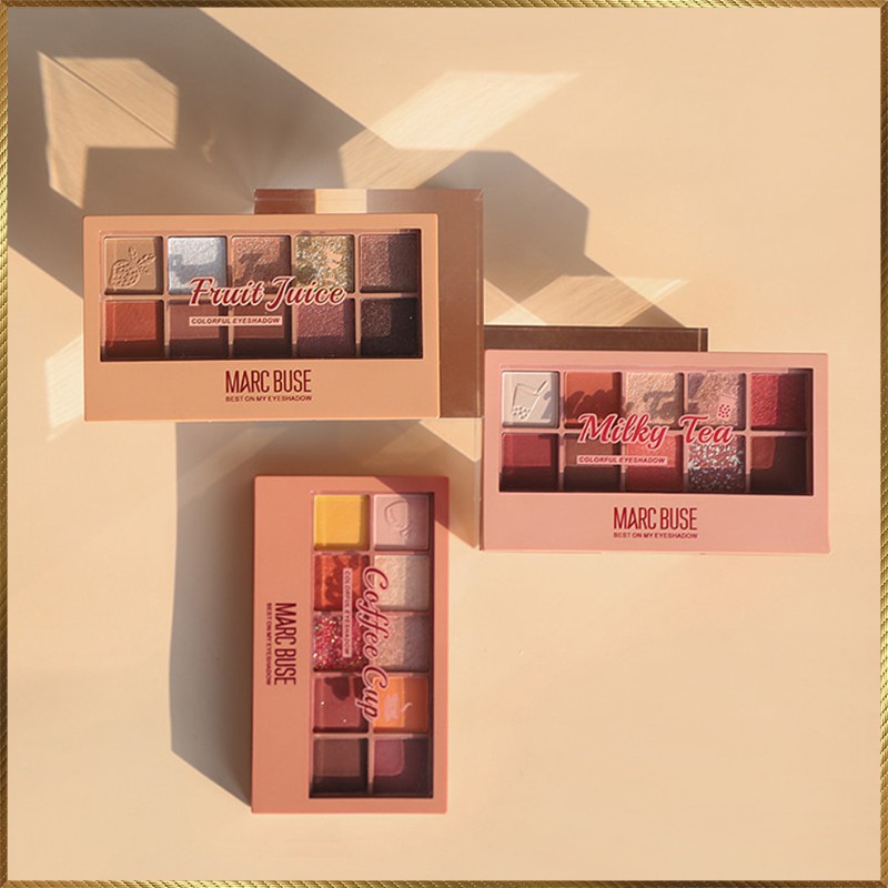 Bảng phấn mắt 10 ô kèm cọ Marc Buse Best On My Shadow bản Dupe của Clio Pro Eye Palette MBB3 | BigBuy360 - bigbuy360.vn