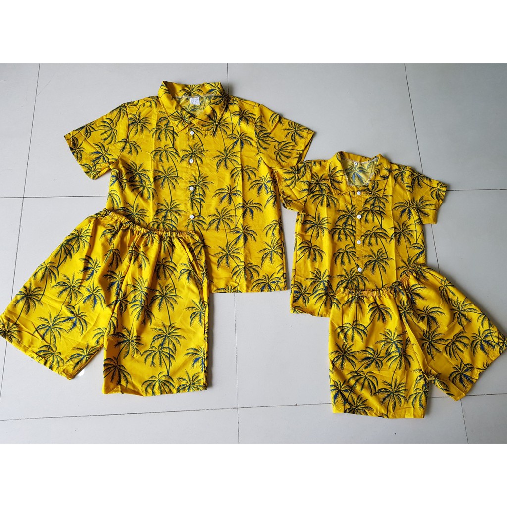 Bộ đi biển trái cây đủ size nam nữ, gia đình