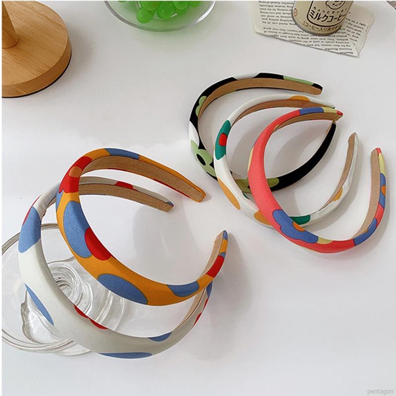 Băng đô cài tóc bằng vải đính hoa phong cách Hàn Quốc xinh xắn cho bé gái