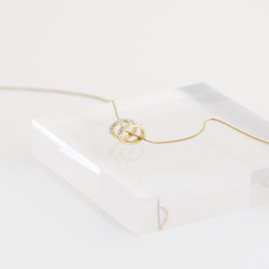 Dây chuyền nữ ATJ9906 , mặt chữ H đủ 3 màu lựa chọn vòng cổ - ANTA Jewelry