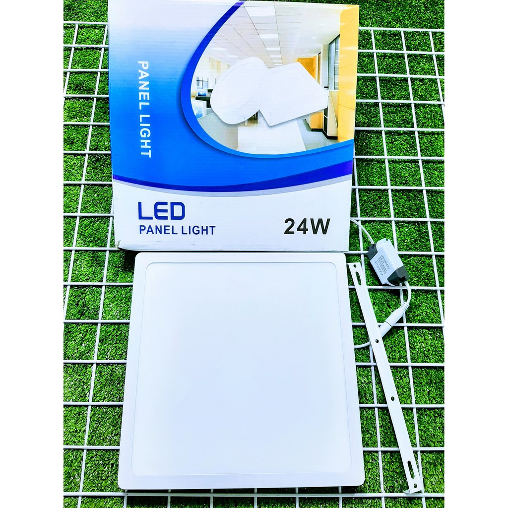 Đèn Led Ốp Trần Vuông Nổi 24W Ánh Sáng Trắng/Vàng Siêu Tiết Kiệm Điện.