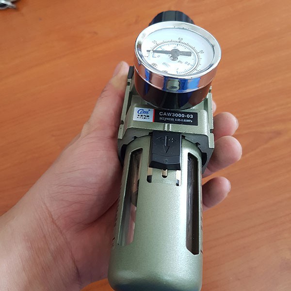 BỘ LỌC ĐƠN KHÍ NÉN CAW 3000-03 CIM VAN ĐIỀU CHỈNH ÁP SUẤT KHÍ NÉN, LỌC TÁCH NƯỚC