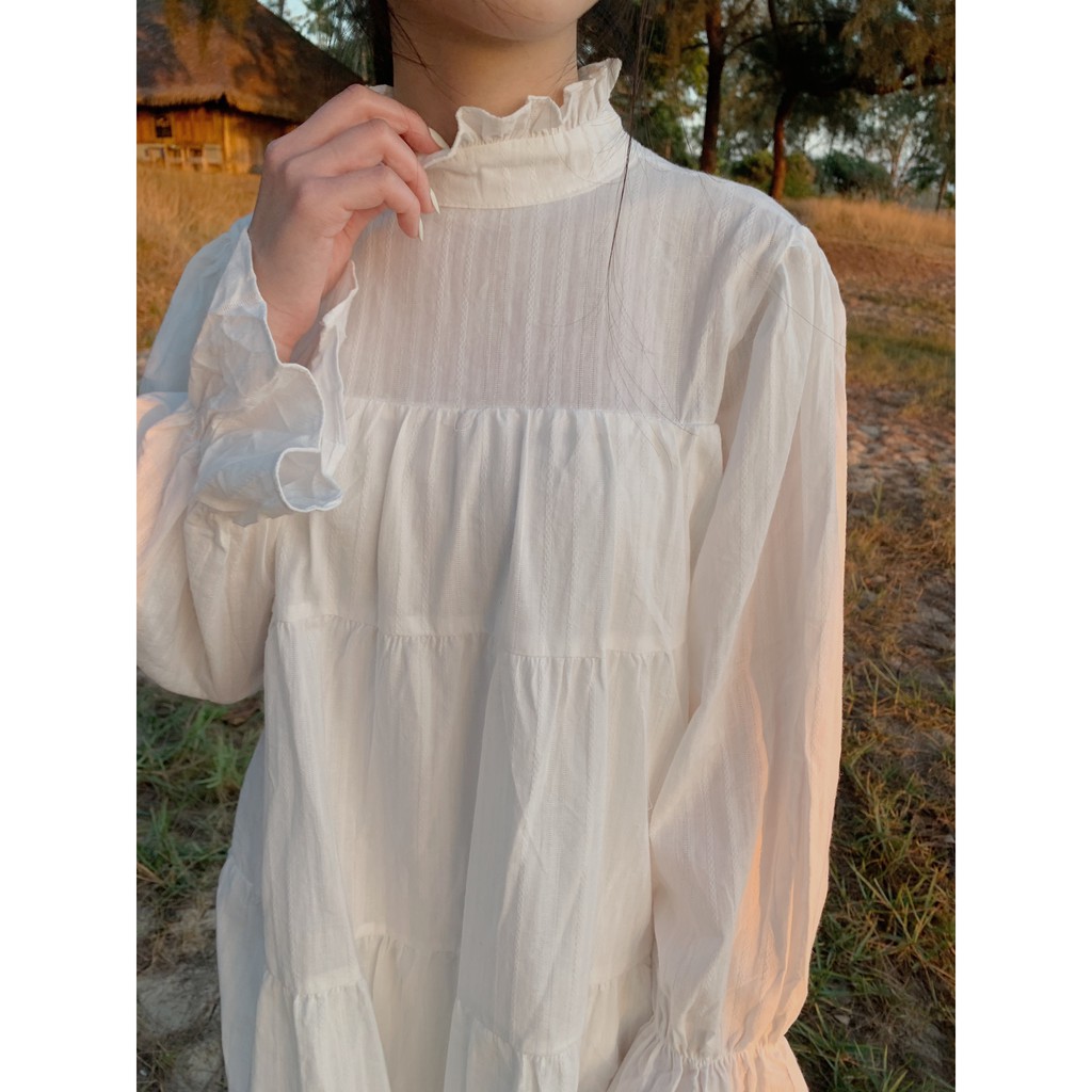 váy babydoll dáng dài cổ bèo cao VB94 1994closet | BigBuy360 - bigbuy360.vn