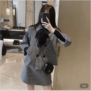 ♥️set dạ kẻ caro + chân váy || set xinh uzzaggirl♥️