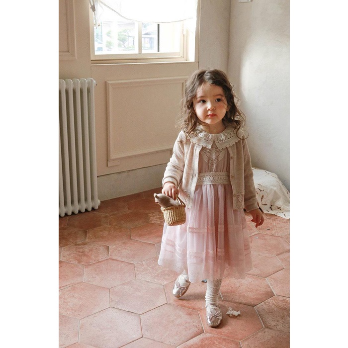 ÁO KHOÁC LEN MỎNG VIỀN REN SIÊU XINH CHO BÉ- HÀNG QCCC