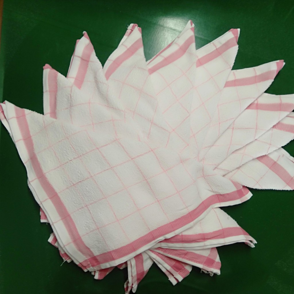 Khăn lau đa năng KT 30x30cm ⚡RẺ VÔ ĐỊCH⚡ Khăn lau bếp sọc màu chất liệu cotton không bông xù | BigBuy360 - bigbuy360.vn