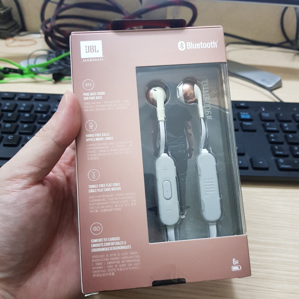 Tai nghe bluetooth JBL C205 tune, có mic đàm thoại, âm thanh cực hay, thời gian đàm thoại 6h