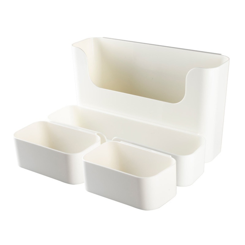 Set 4 Ốp Nhựa Dán Tường Đựng Đồ Trang Điểm Và Đèn Led Cho Nhà Bếp / Phòng Tắm