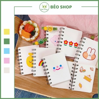 Sổ tay mini ghi chép gáy lò xo in hình đáng yêu