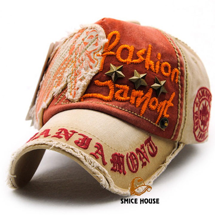 NÓN KẾT JEANS RÁCH HÀNG NHẬP MŨ LƯỠI TRAI ÔNG ĐỊA JAMONT ĐINH TÁN NGÔI SAO