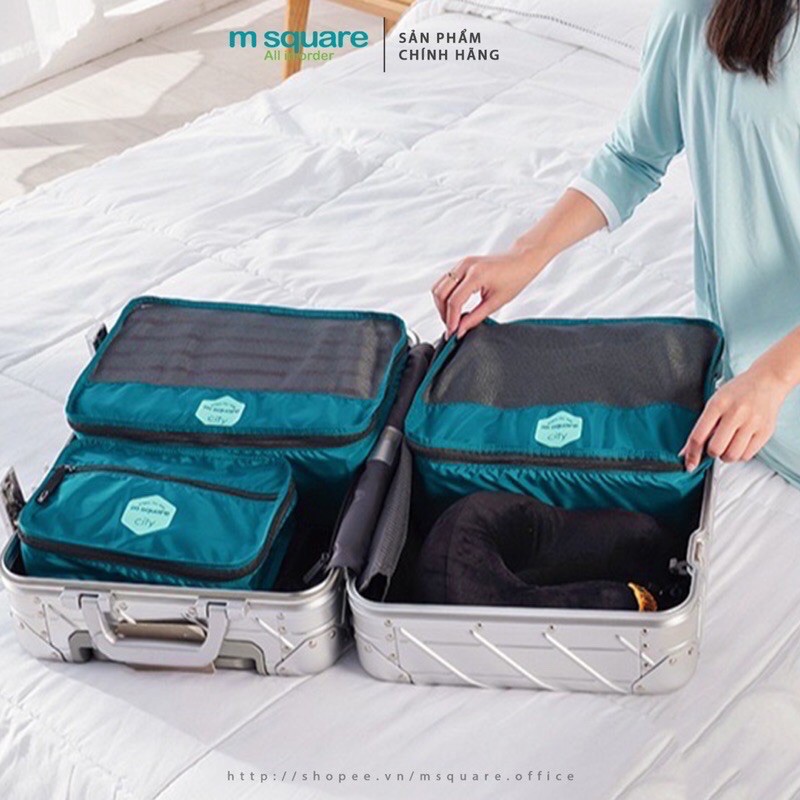 Bộ 8 túi đựng đồ du lịch đa năng vải poly chống thấm nước cao cấp Msquare® Chính hãng giá tốt
