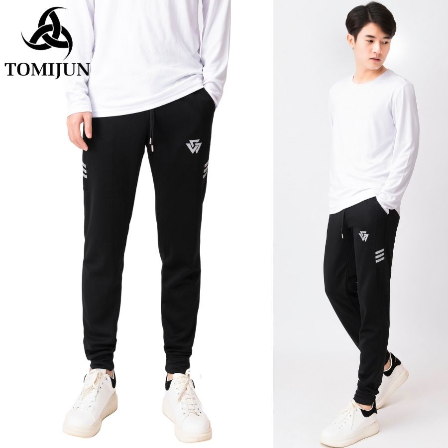 Quần jogger thể thao, quần dài nam cao cấp TOMIJUN mẫu mới nhất, vải nỉ co giãn, không bai xù, ống bo phong cách - QDW