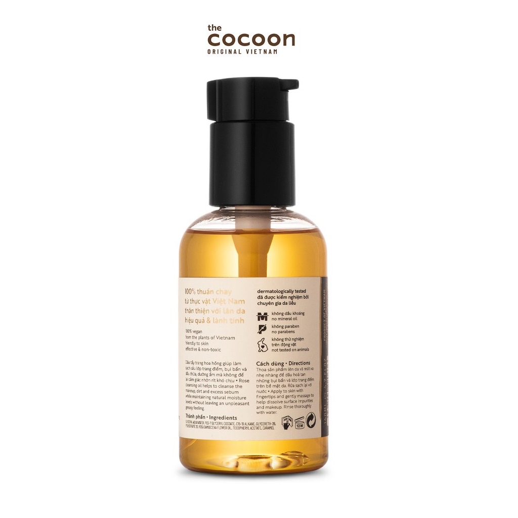 Dầu tẩy trang hoa hồng Cocoon 140ml