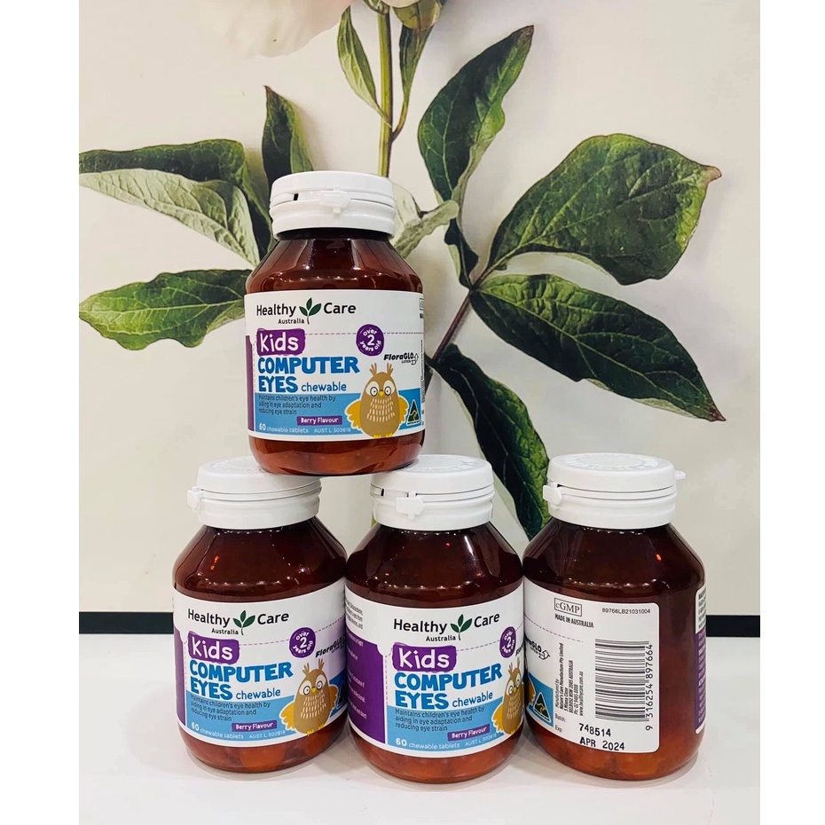 TPCN Viên Nhai Hỗ Trợ Mắt Cho Bé Healthy Care Kids Computer Eyes, 60 viên