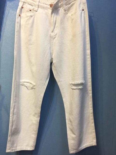 [ SẴN xl đen ] Quần baggy rách gối ulzzang / quần baggy jean suông _ có ảnh thật cuối | BigBuy360 - bigbuy360.vn